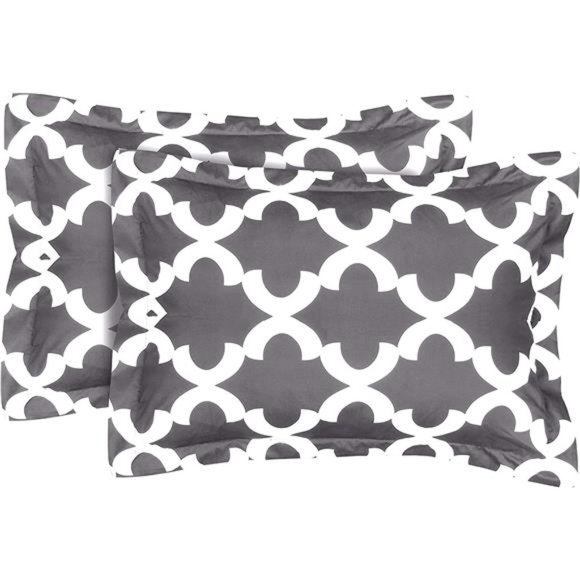 Comforter Set -Queen or Full Size Comforter Sets (Grey) with 2 Pillow Shams - Picture 3 of 6